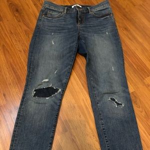 Modern skinny Loft jeans.